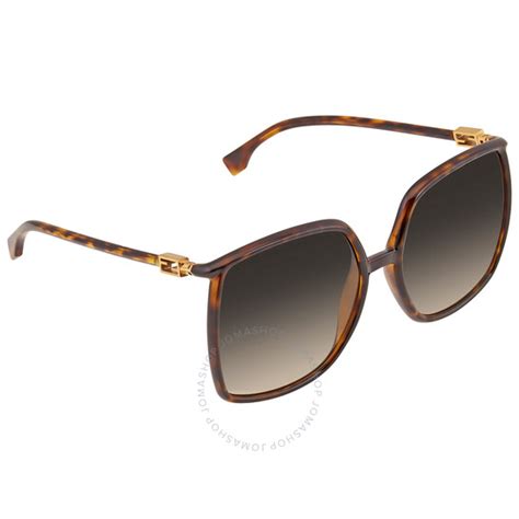 Fendi Brown Gradient Square Ladies Sunglasses FF 0431/G/S